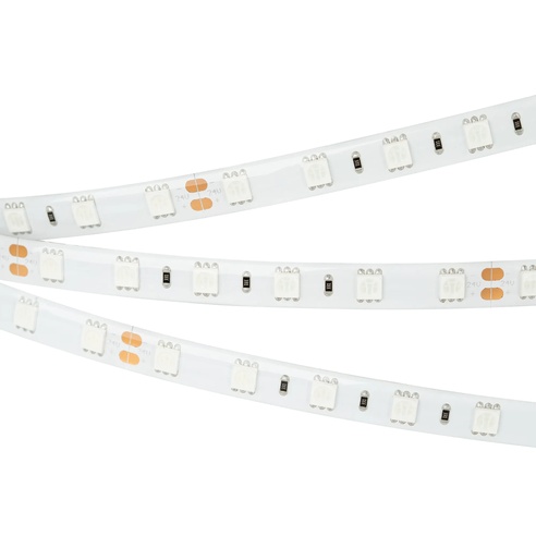 Лента светодиодная RTW 2-5000SE 24V Green 2x (5060, 300 LED, LUX) (Arlight, 14.4 Вт/м, IP65)