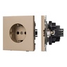 Механизм электрической розетки SCT-TENDO-MEU1-PL-GD (230V, 16A) (Arlight, -)