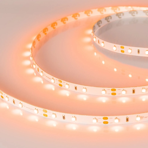 Лента светодиодная RT-A60-8mm 12V Orange (4.8 W/m, IP20, 2835, 5m) (Arlight, -)