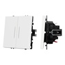 Механизм выключателя двухклавишный непроходной LED SWT-NOBE-MK02-SFPL-L-WH (230V, 10A) (Arlight, -)