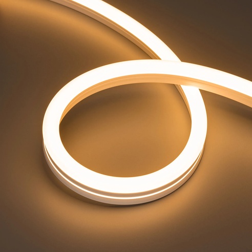 Лента светодиодная герметичная MOONLIGHT-SIDE-A140-12x24mm 24V Warm2200 (9.6 W/m, IP68, 5m, wire x2) (Arlight, Вывод прямой, 3 года)