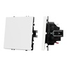 Механизм выключателя одноклавишный проходной SWT-NOBE-MKP1-SFPL-WH (230V, 10A) (Arlight, -)