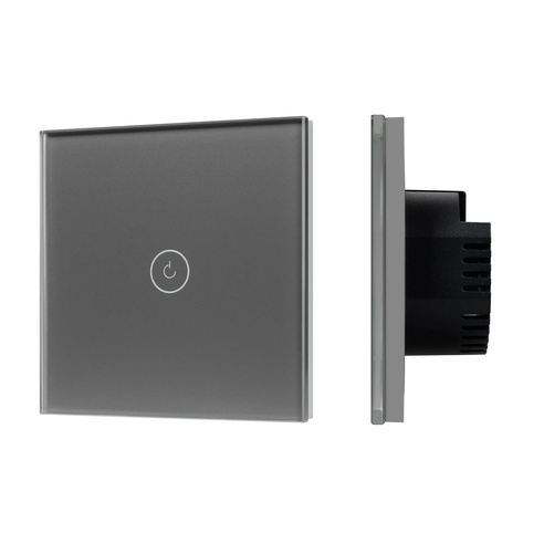 Выключатель сенсорный SWT-OMALI-S01-ZB-GR (250V, 10A, Zigbee) (Arlight, Стекло)