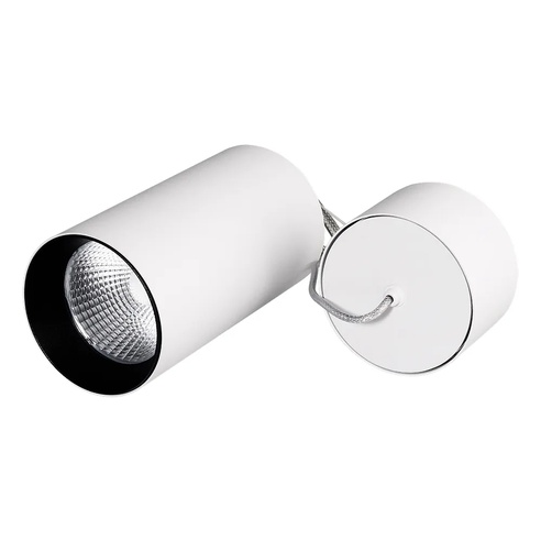 Светильник подвесной SP-POLO-R85-2-15W Warm White 40deg (White, Black Ring) (Arlight, IP20 Металл, 3 года)
