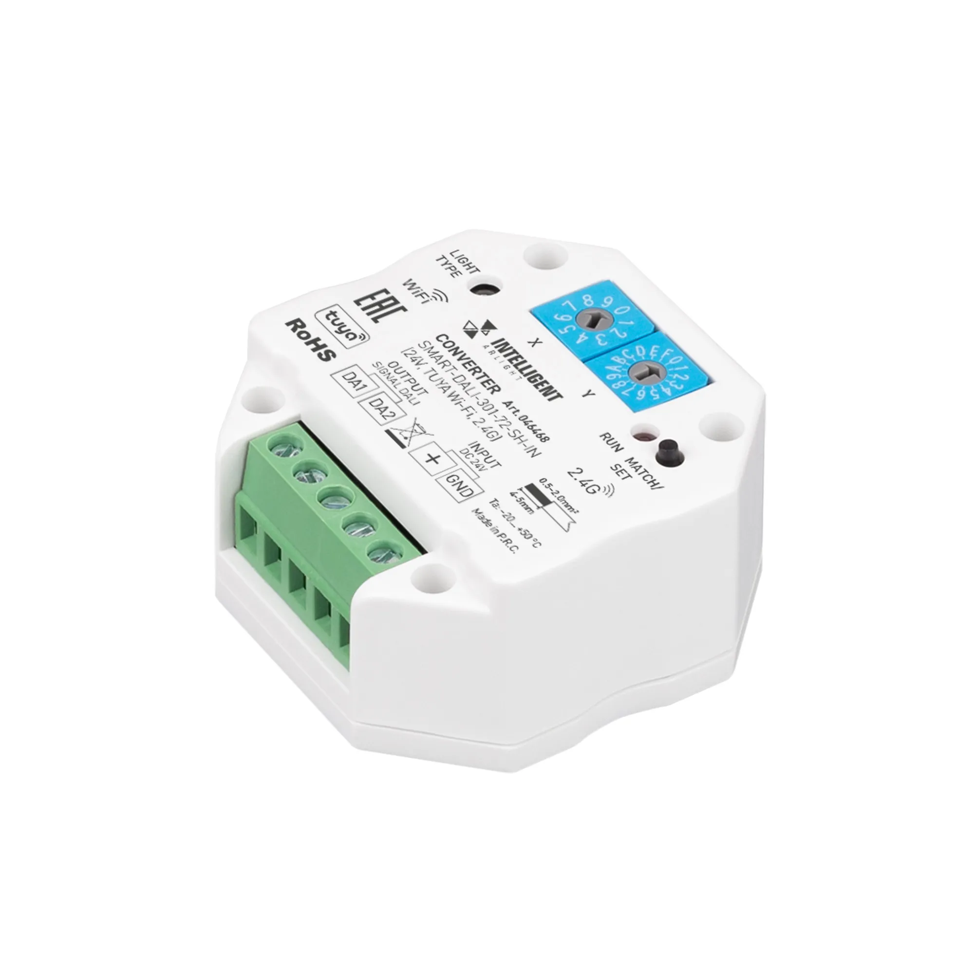 INTELLIGENT ARLIGHT Конвертер SMART-DALI-301-72-SH-IN (24V, TUYA Wi-Fi, 2.4G) (IARL, IP20 Пластик, 5 лет) - изображение товара