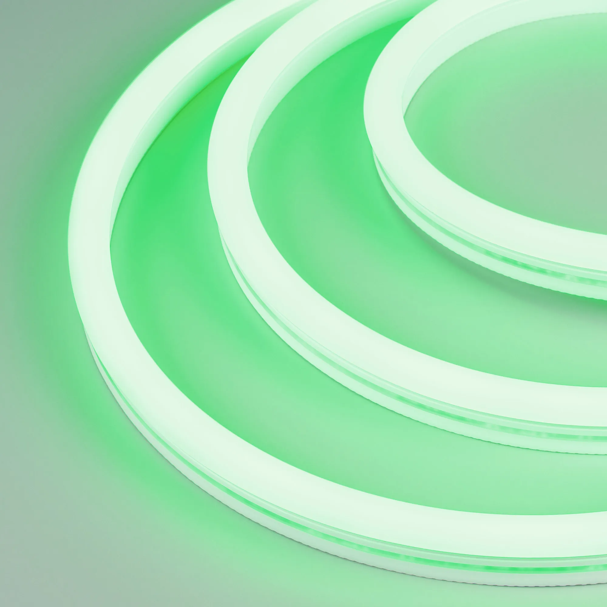 Лента герметичная WAVE-SIDE-A120-12x25mm 230V Green (12 W/m, IP67, 50m, wire x2) (Arlight, Грибовидная форма) - изображение товара