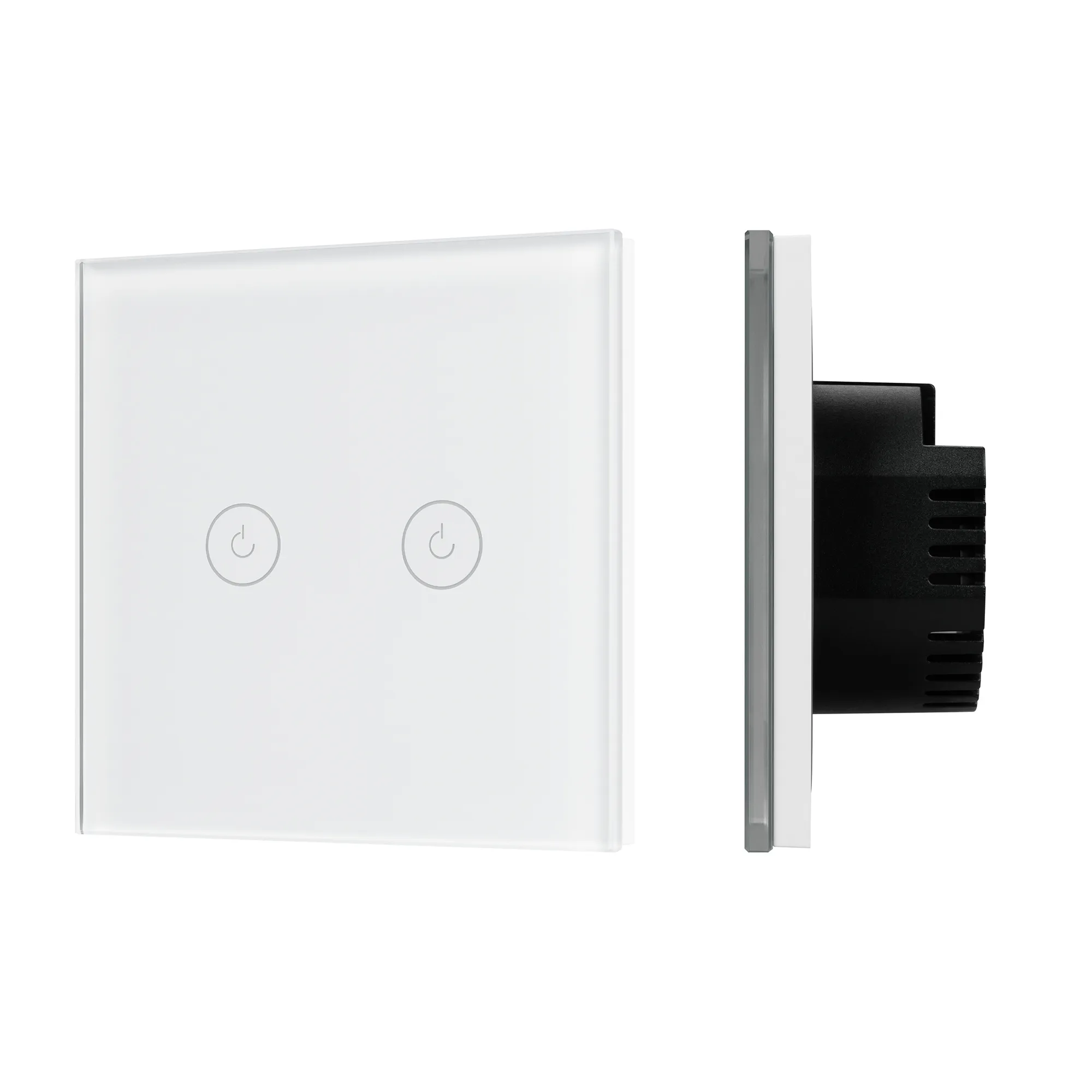 Выключатель сенсорный SWT-OMALI-S02-ZB-WH (250V, 10A, Zigbee) (Arlight, Стекло) - изображение товара