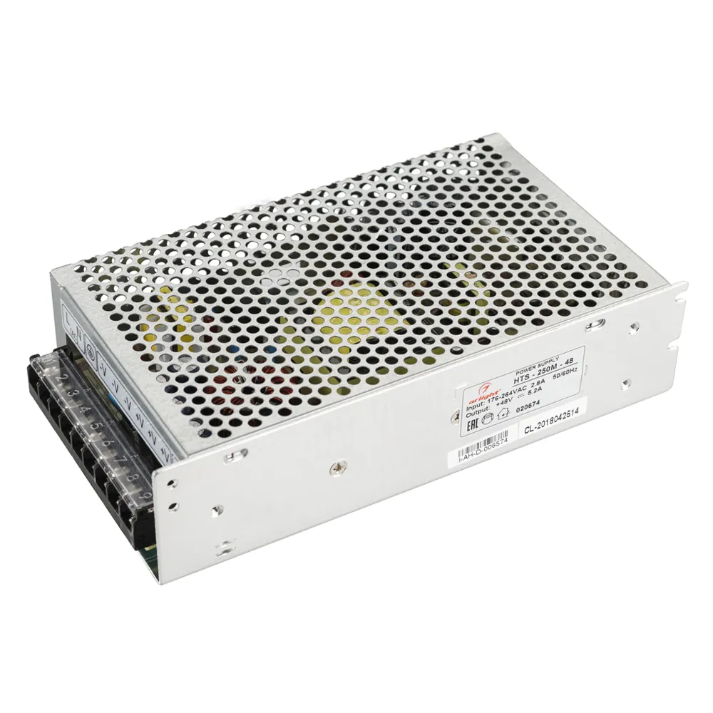 Блок питания HTS-250M-48 (48V, 5.2A, 250W) (Arlight, IP20 Сетка, 3 года) - изображение товара