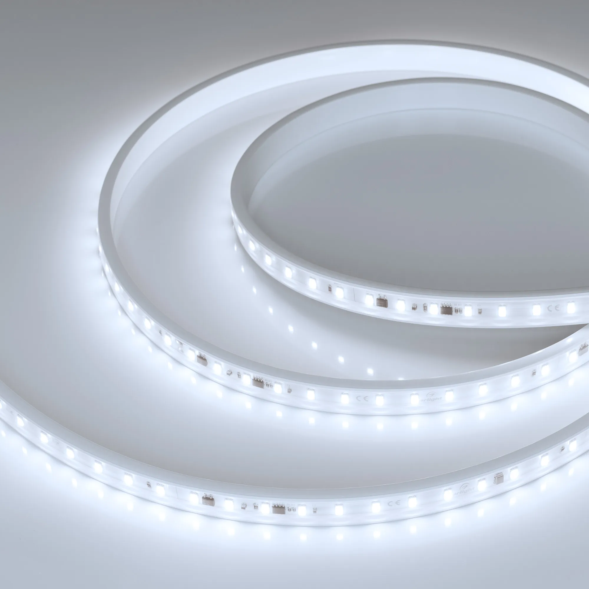 Лента светодиодная герметичная ARL-PV-С72-15.5mm 230V White6000 (14 W/m, IP65, 5630, 50m) (Arlight, 14.4 Вт/м, IP65) - изображение товара