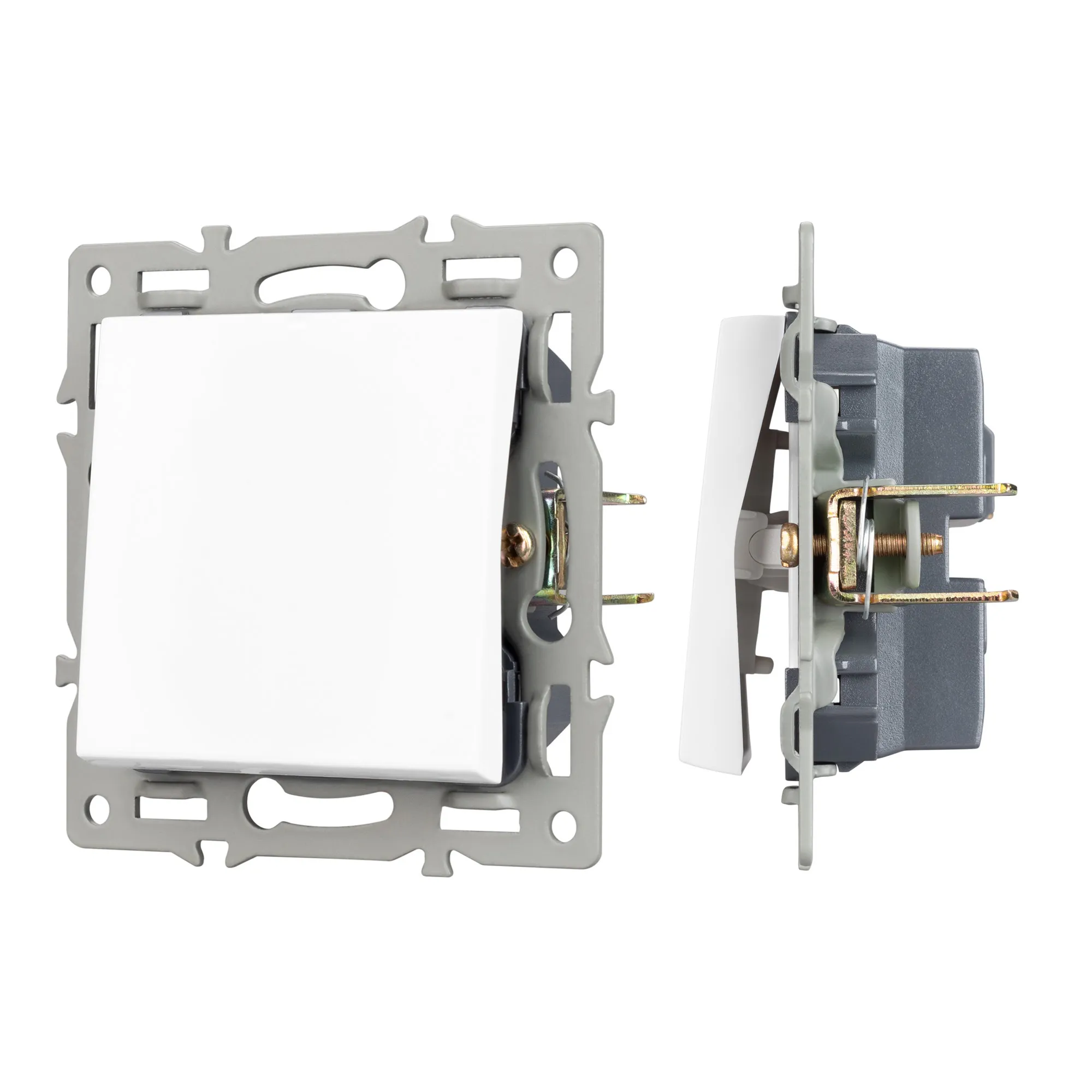 Механизм выключателя одноклавишный проходной SWT-MKP1-PL-WH (250V, 16A) (Arlight, -) - изображение товара