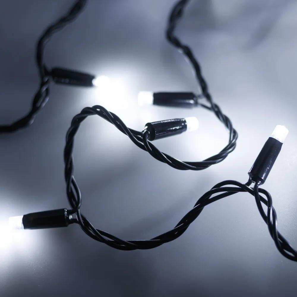 Светодиодная гирлянда ARD-STRING-CLASSIC-10000-BLACK-100LED-STD WHITE (230V, 7W) (Ardecoled, IP65) - изображение товара