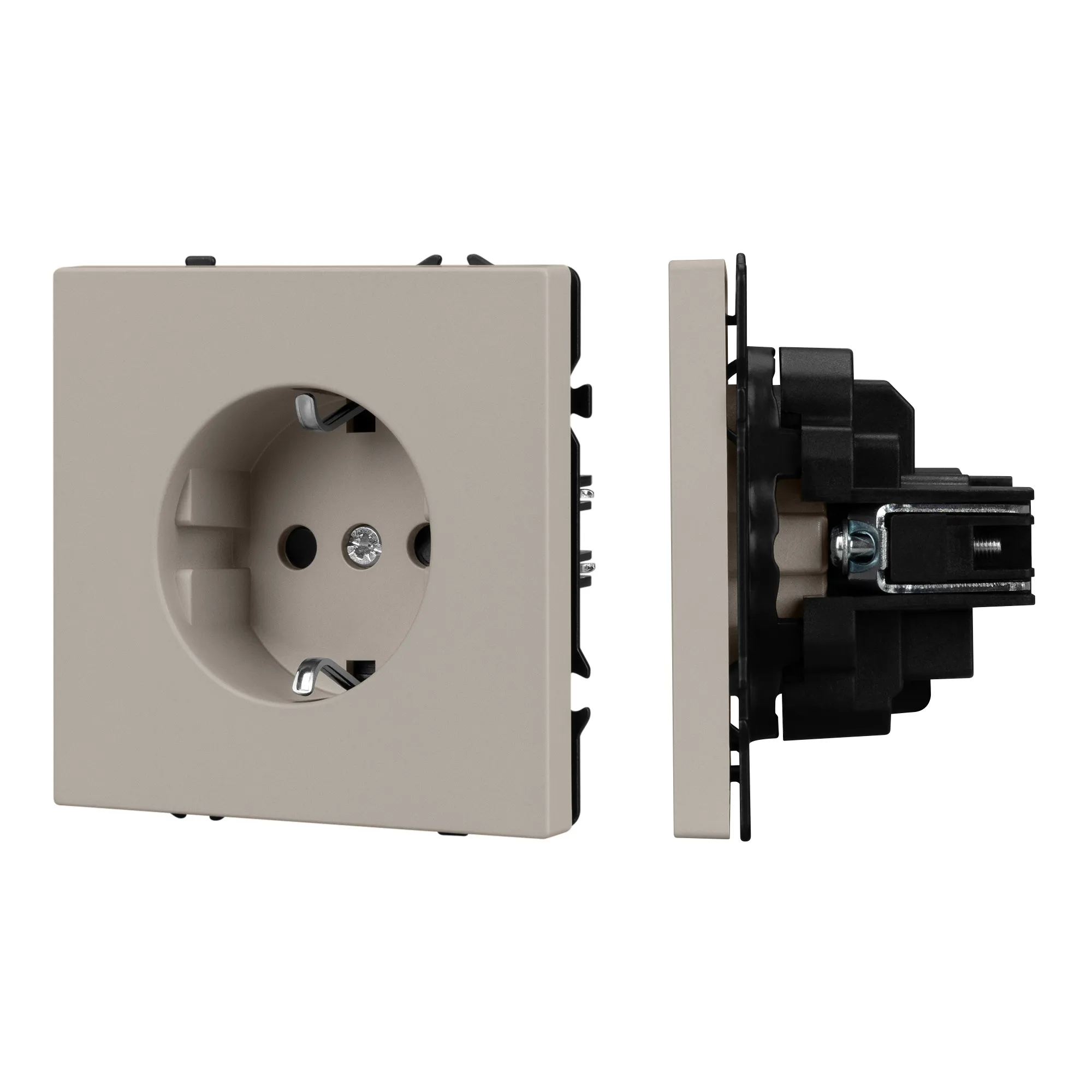 Механизм электрической розетки SCT-NOBE-MEU1-SFPL-CA (230V, 16A) (Arlight, Кашемир) - изображение товара