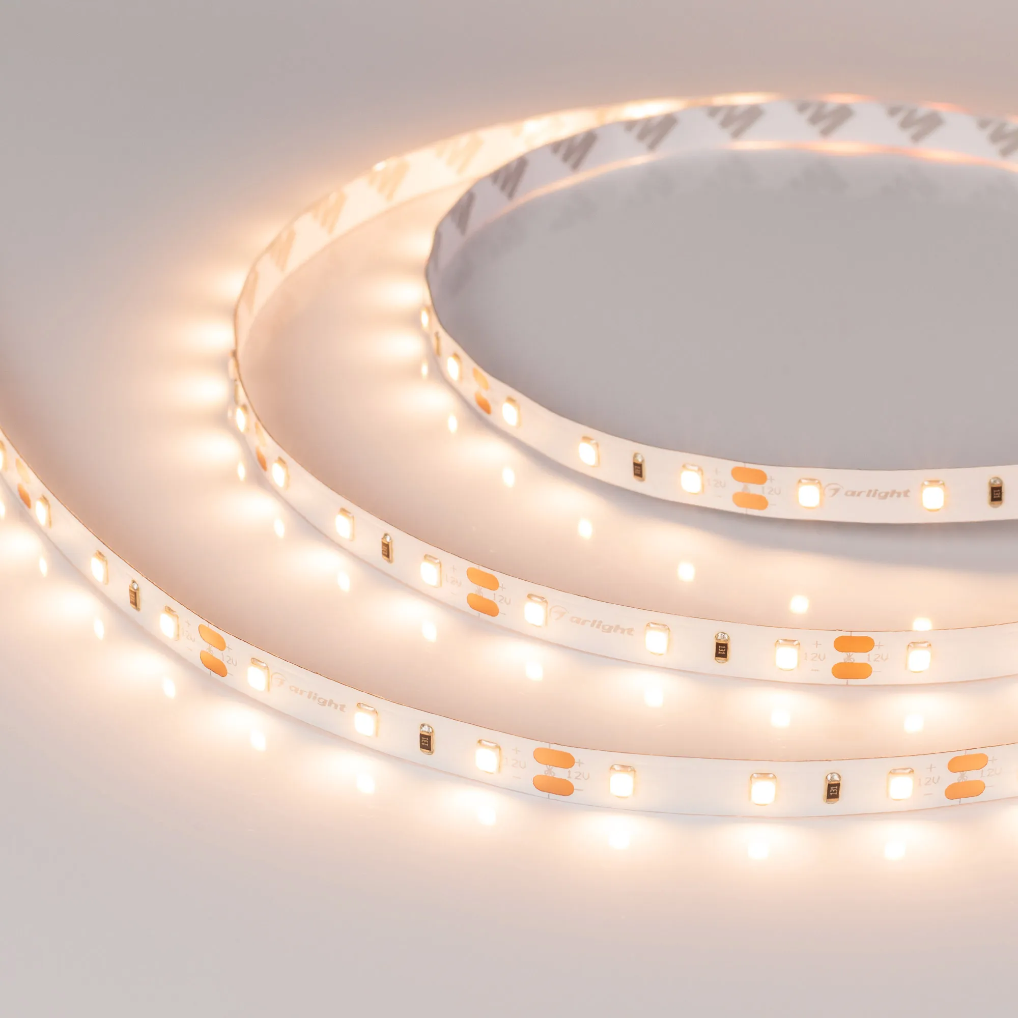 Лента светодиодная RT-A60-8mm 12V Warm3000 (7.2 W/m, IP20, 2835, 5m) (Arlight, Открытый) - изображение товара