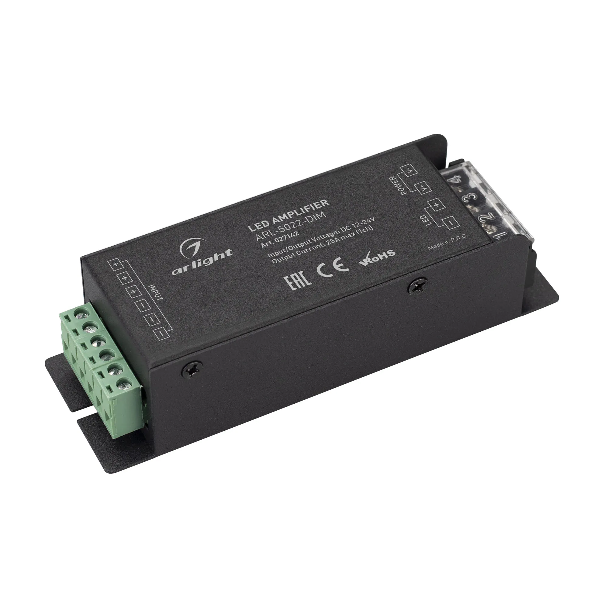 Усилитель ARL-5022-DIM (12-24V, 1x25A, 300-600W) (Arlight, IP20 Металл, 3 года) - изображение товара
