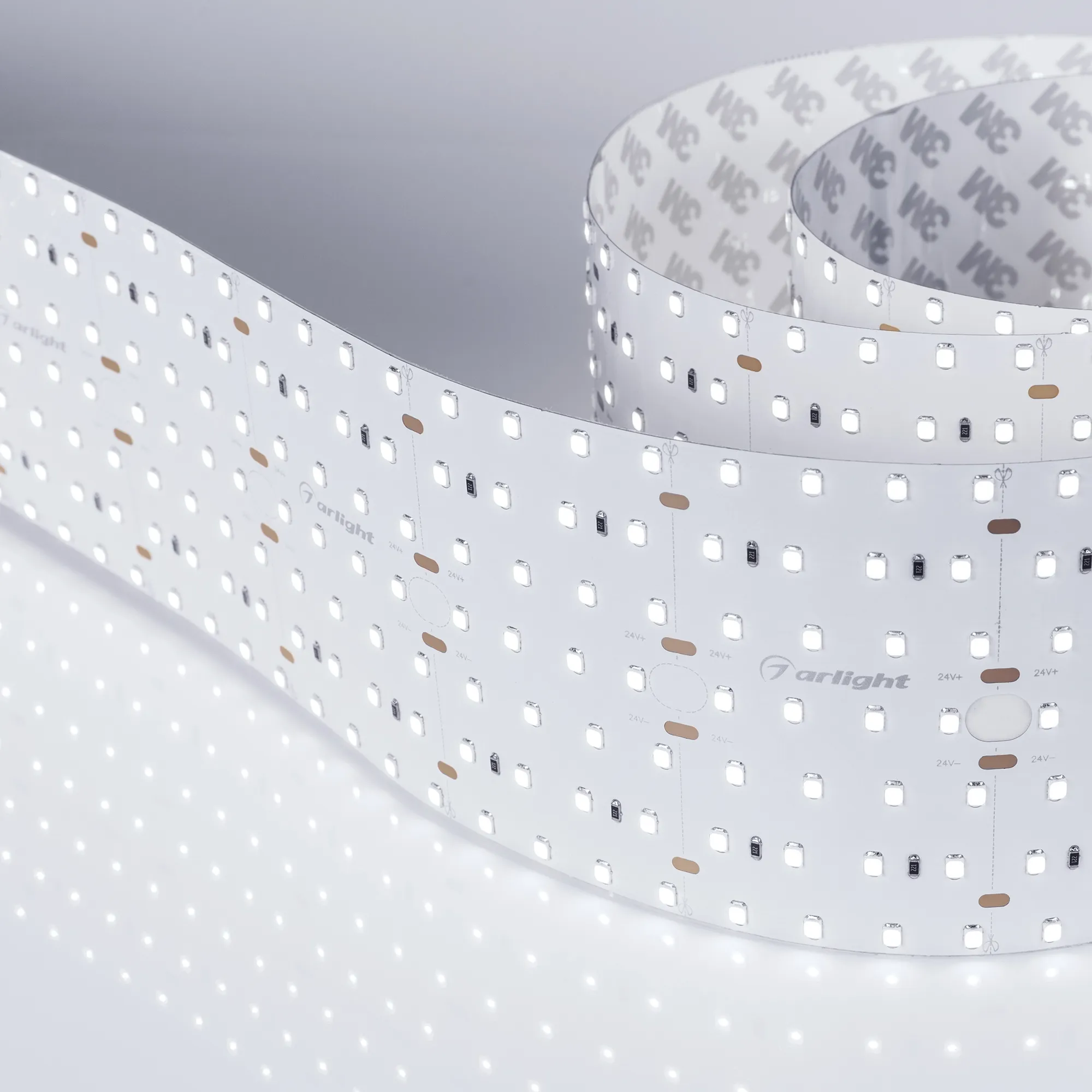 Лента светодиодная S2-2500 24V White 6000K 85mm (2835, 560 LED/m, LUX) (Arlight, 40 Вт/м, IP20) - изображение товара