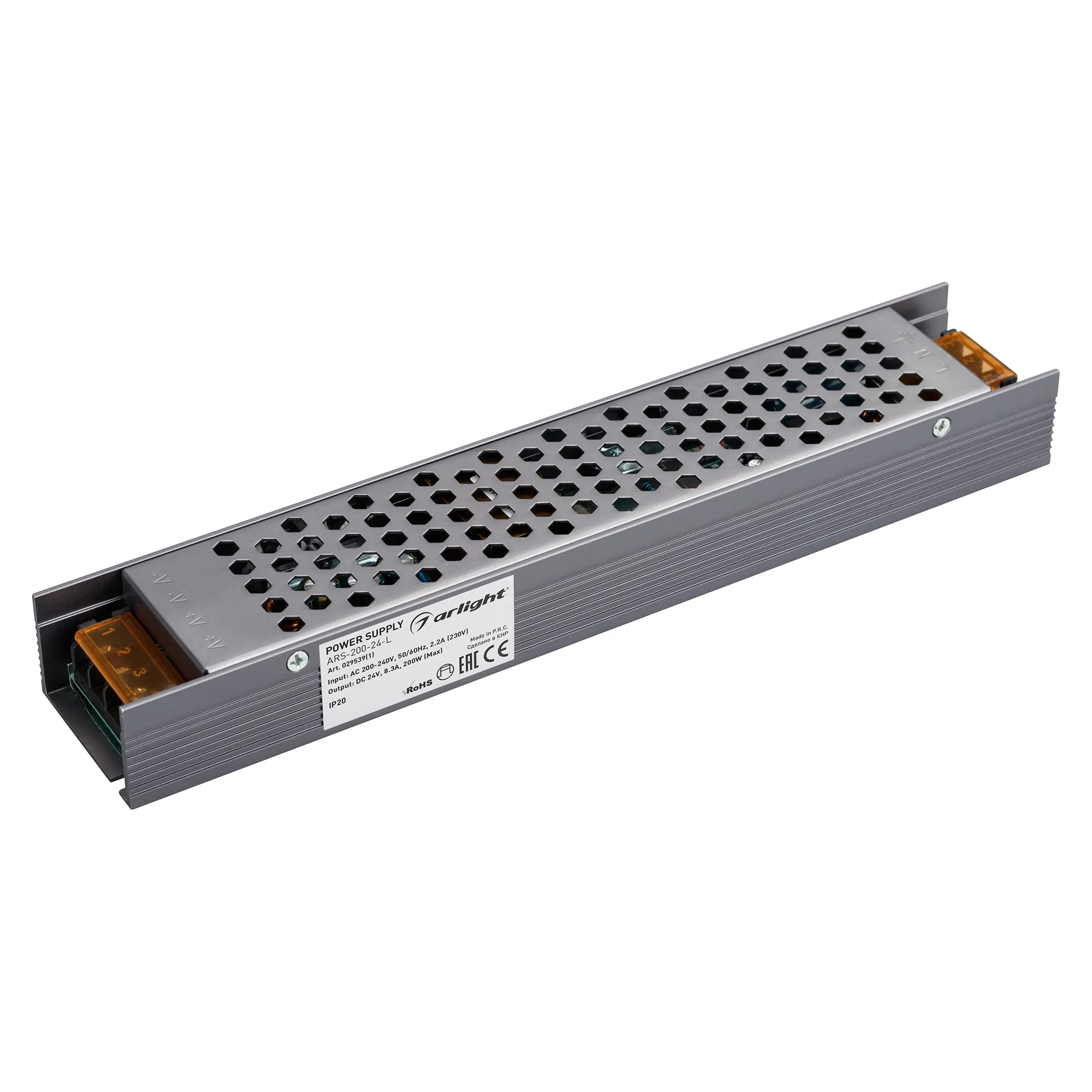 Блок питания ARS-200-24-L (24V, 8.3A, 200W) (Arlight, IP20 Сетка, 3 года) - изображение товара