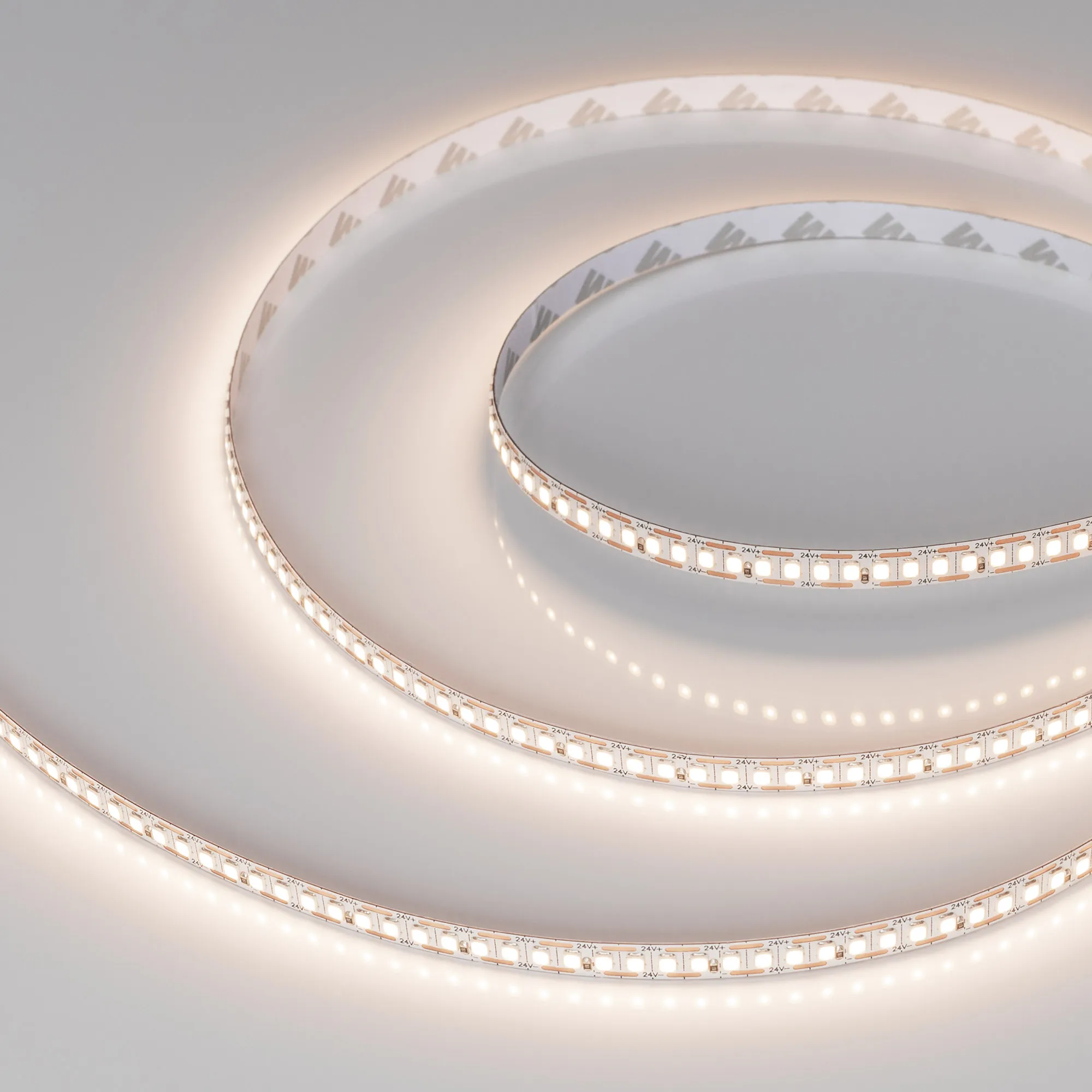 Лента светодиодная RT-A200-8mm 24V Warm3500-CX1 (16 W/m, IP20, 5m) (Arlight, резка 1 светодиод)