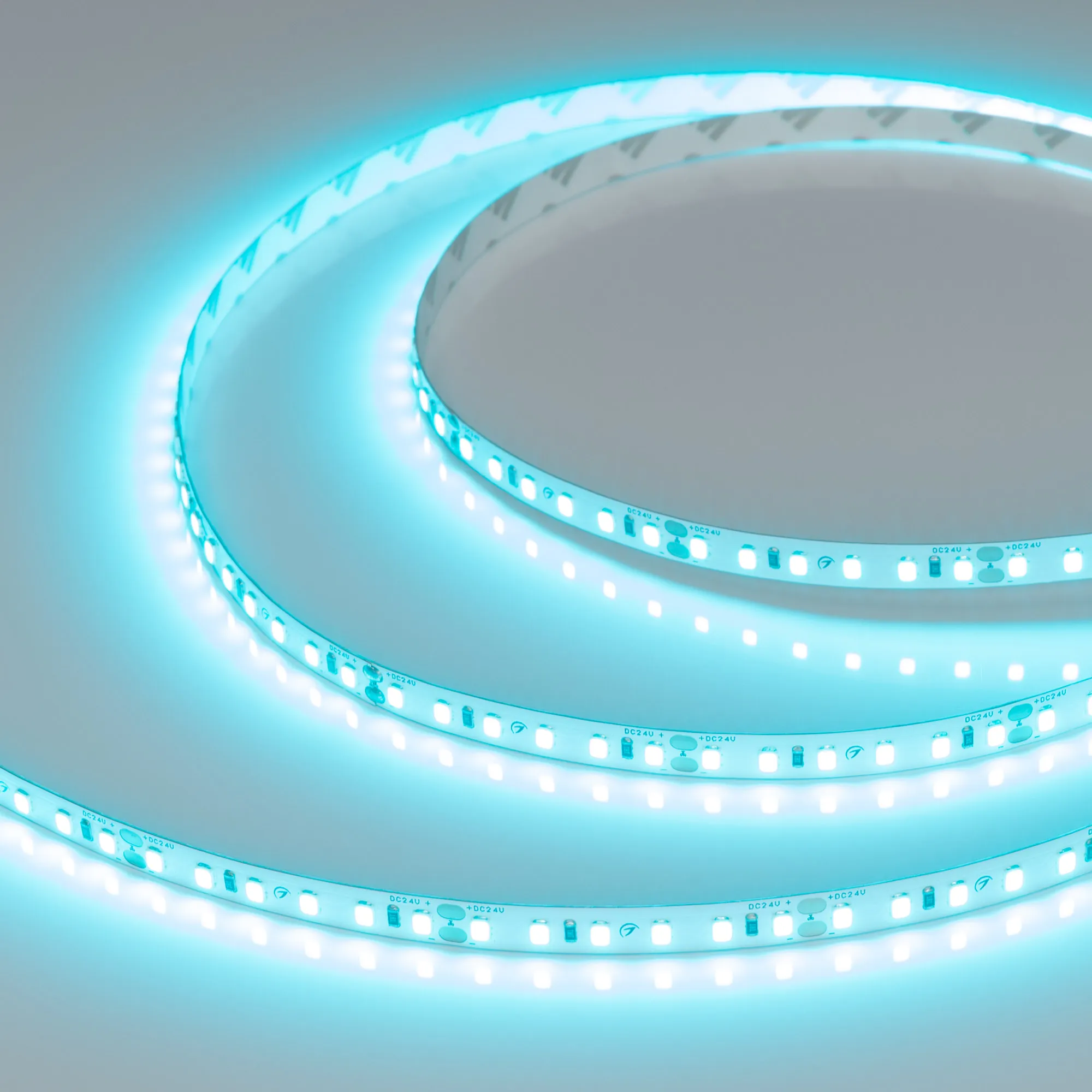 Лента светодиодная RT-A120-8mm 24V Mint Blue (9.6 W/m, IP20, 5m) (Arlight, -) - изображение товара