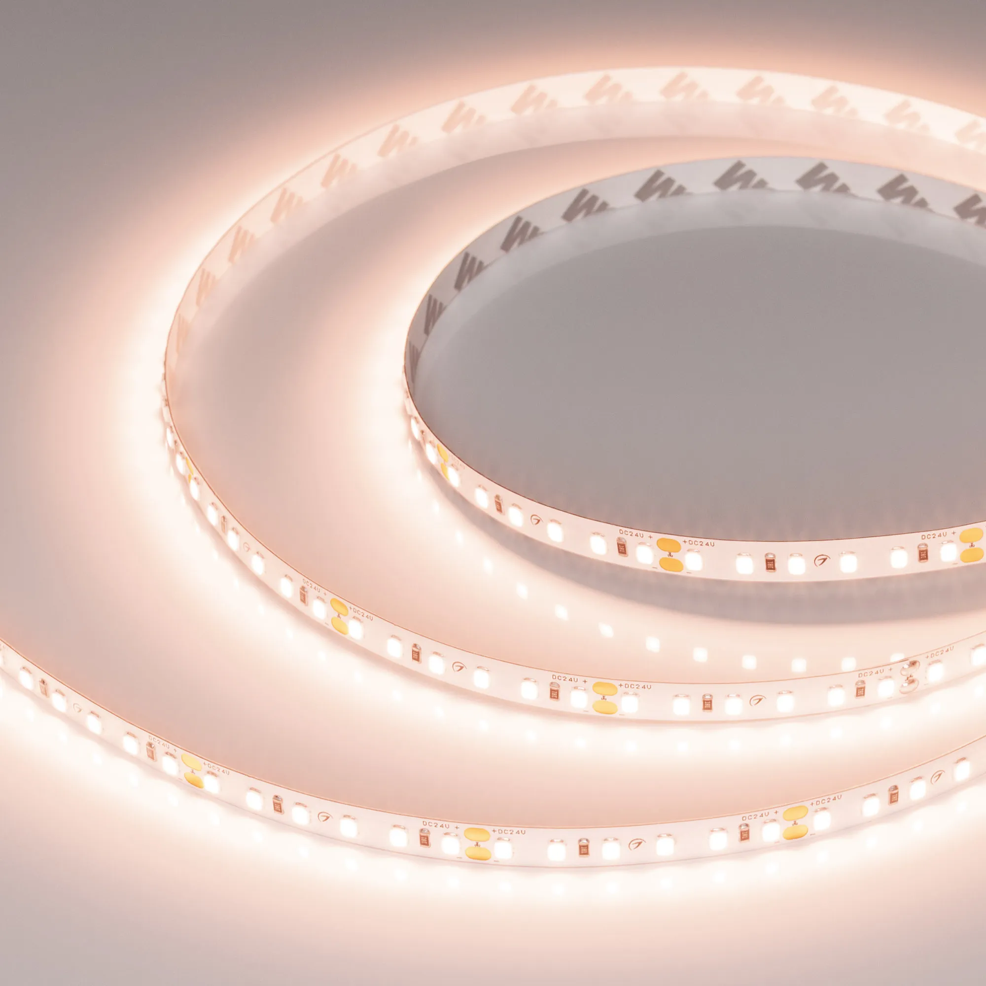 Лента светодиодная RT-A120-8mm 24V Peach Fuzz (9.6 W/m, IP20, 5m) (Arlight, -) - изображение товара