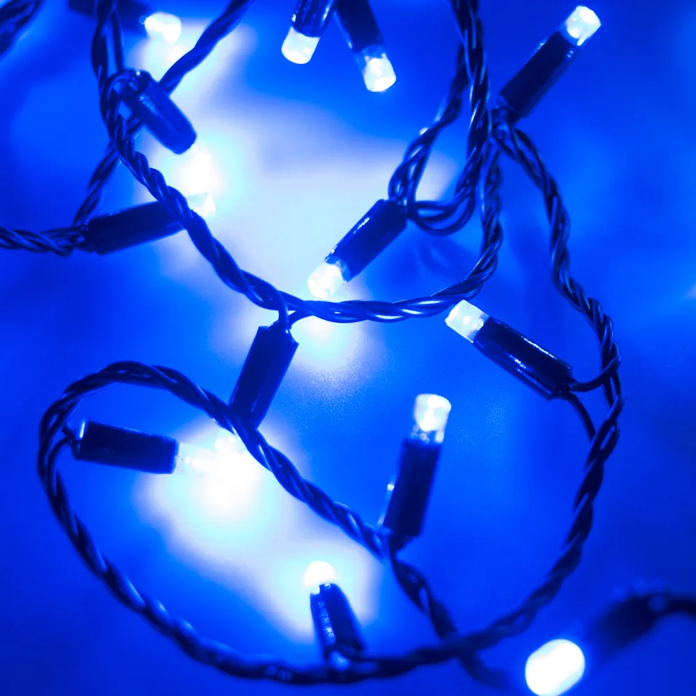 Светодиодная гирлянда ARD-STRING-CLASSIC-10000-BLACK-100LED-STD BLUE (230V, 7W) (Ardecoled, IP65) - изображение товара