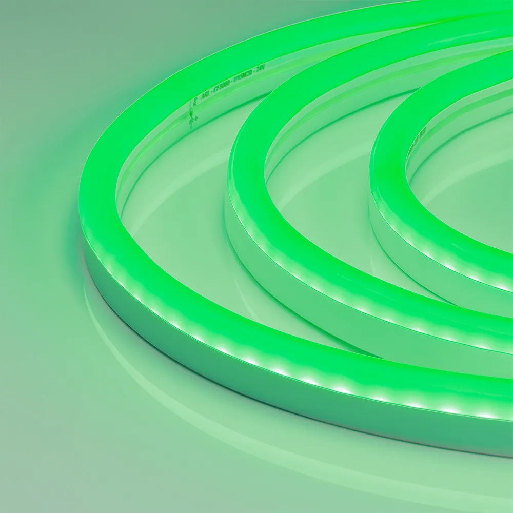 Гибкий неон ARL-NEON-2615GH-SIDE 24V Green (Arlight, 8 Вт/м, IP65) - изображение товара