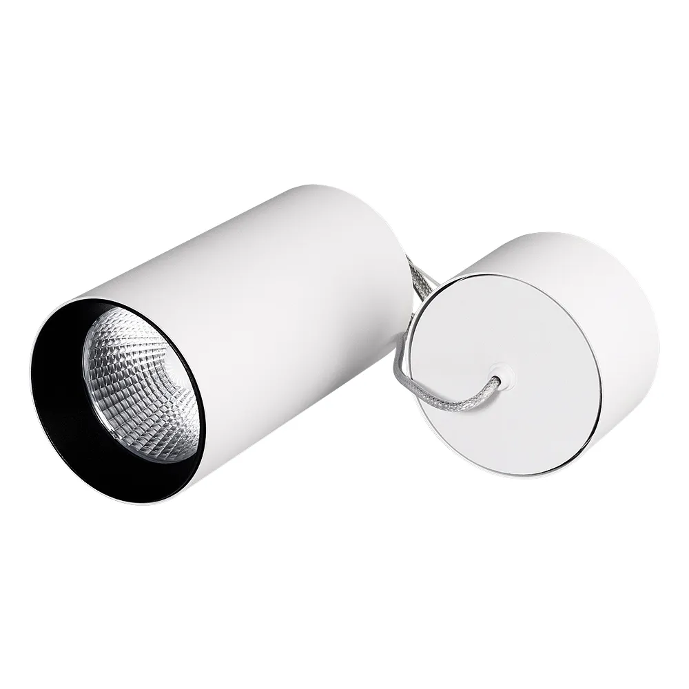 Светильник подвесной SP-POLO-R85-2-15W Warm White 40deg (White, Black Ring) (Arlight, IP20 Металл, 3 года)