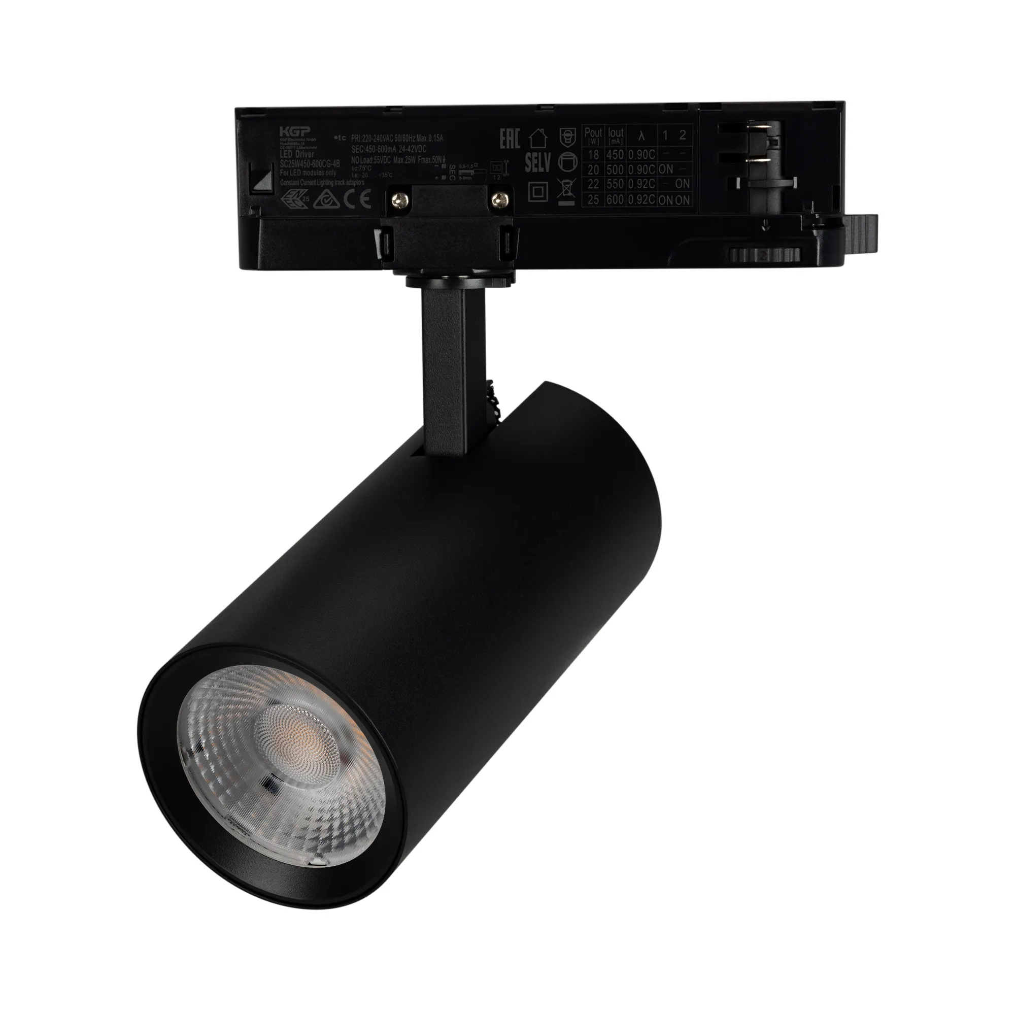 Светильник LGD-GERA-4TR-R74-20W Warm3000 (BK, 55 deg, 230V) (Arlight, IP20 Металл, 5 лет)