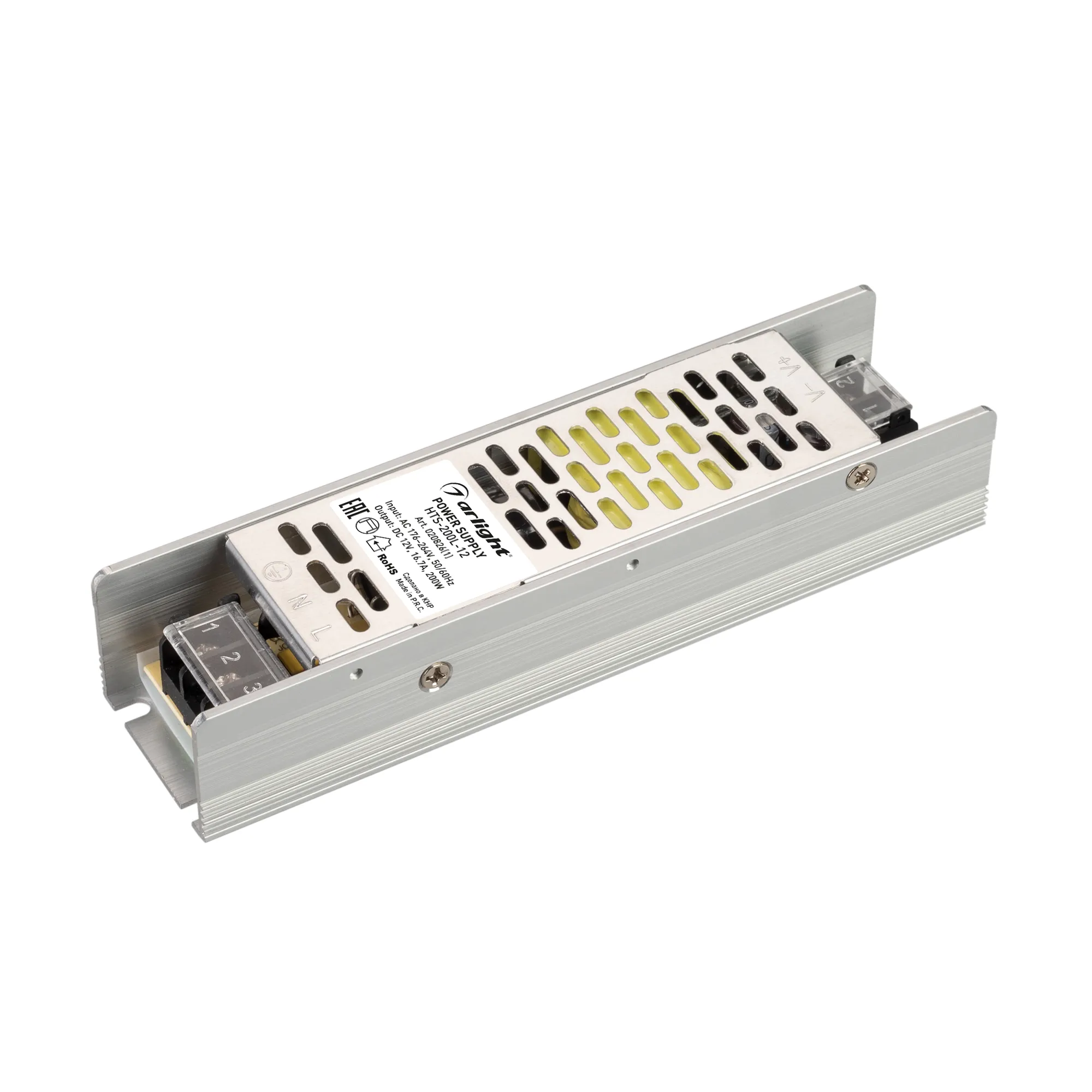 Блок питания HTS-200L-12 (12V, 16.7A, 200W) (Arlight, IP20 Сетка, 3 года) - изображение товара