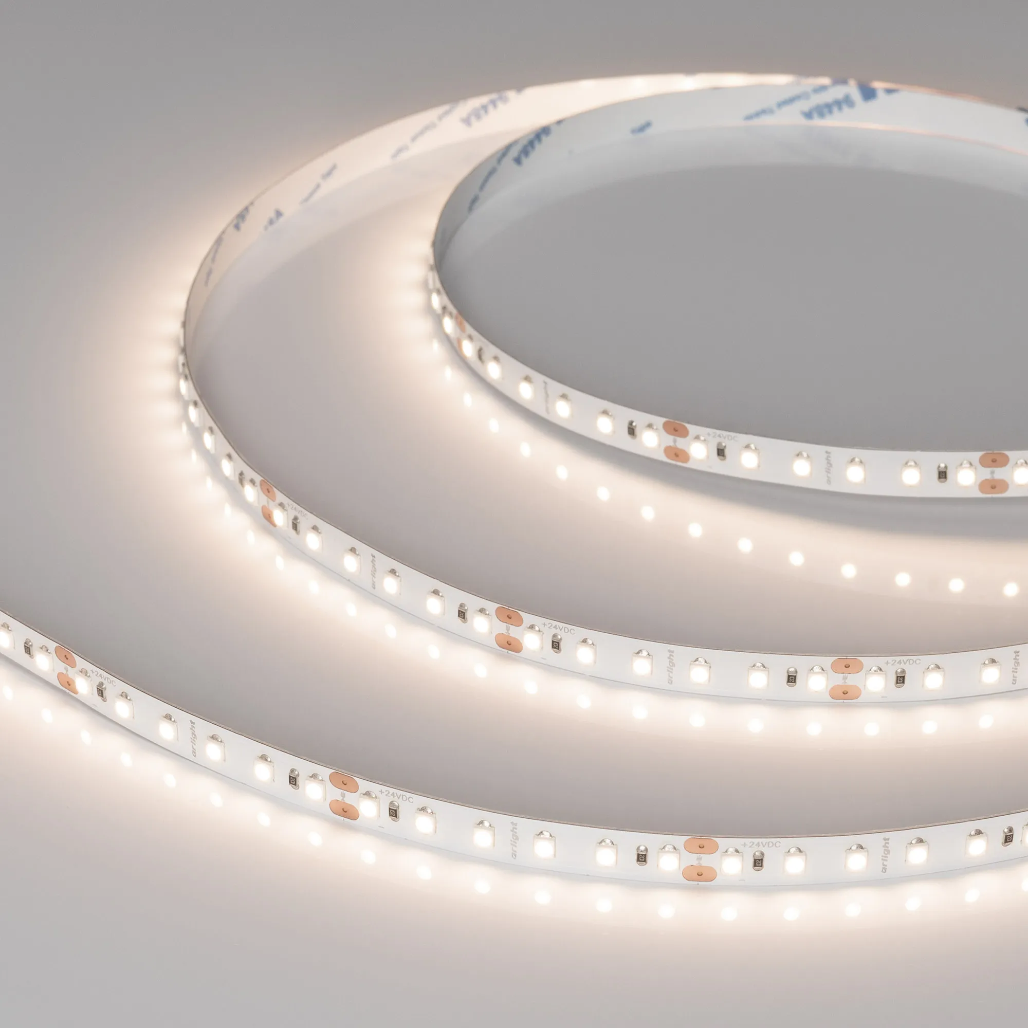 Лента светодиодная NT-A120-8mm 24V Warm3500 (9.6 W/m, IP20, 3528, 5m) (Arlight, Открытый)
