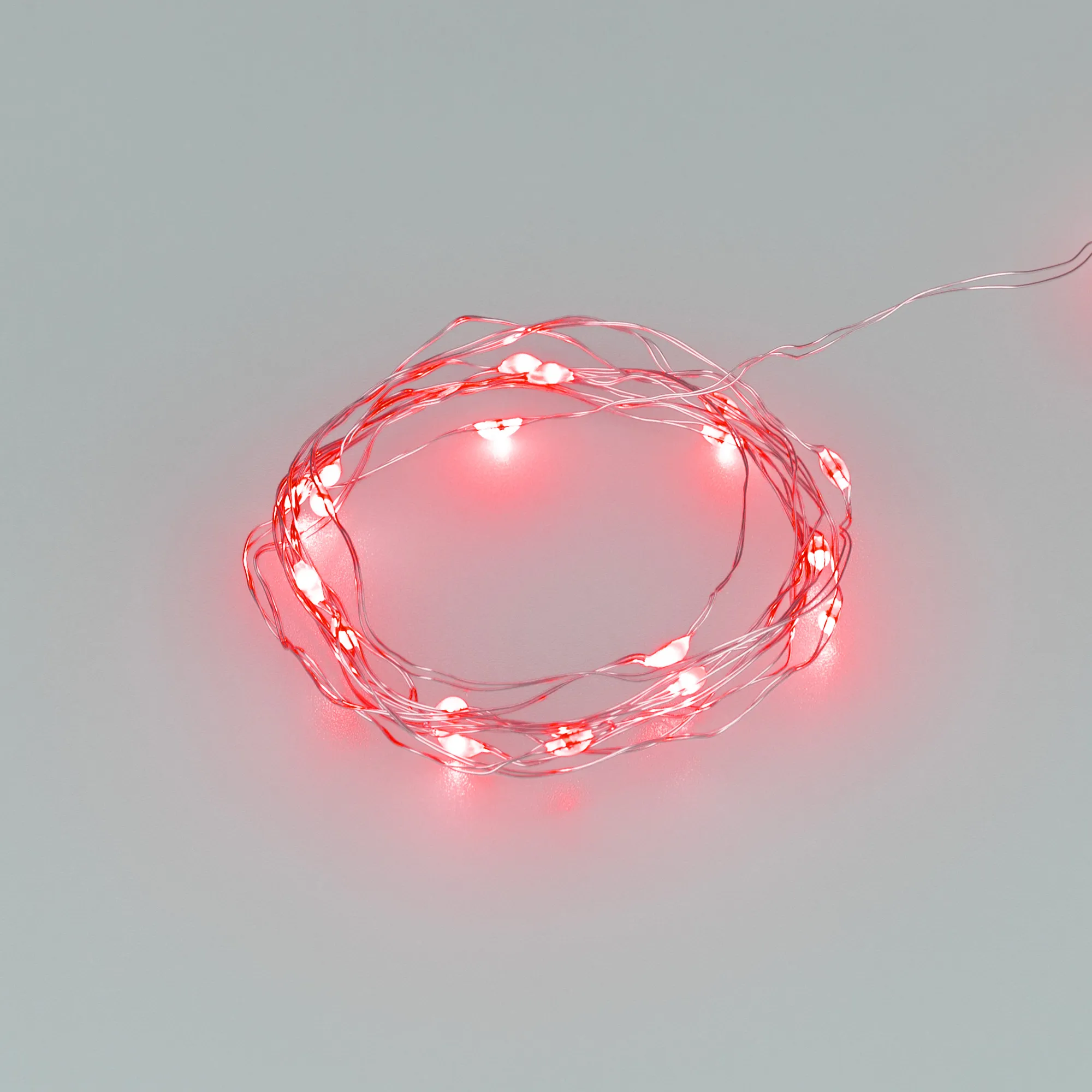 Светодиодная гирлянда ARD-DEW-HOME-2000-CLEAR-20LED-STD Red (1.5V, Battery Pack, Cork) (Ardecoled, IP20) - изображение товара