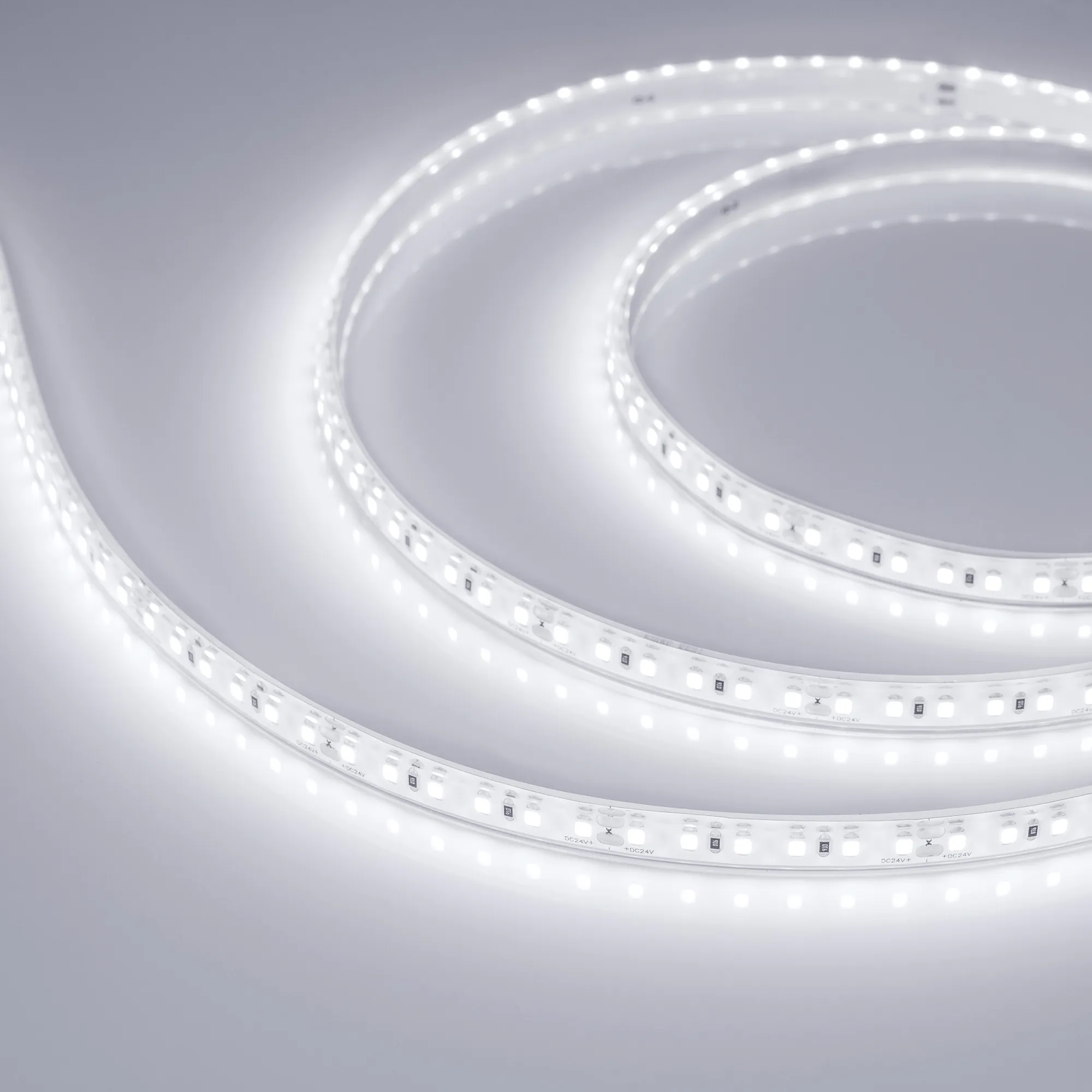 Лента светодиодная герметичная RTW-PU-A120-10.5mm 24V White6000 (16.8 W/m, IP68, Wire 2m, 5m) (Arlight, -) - изображение товара