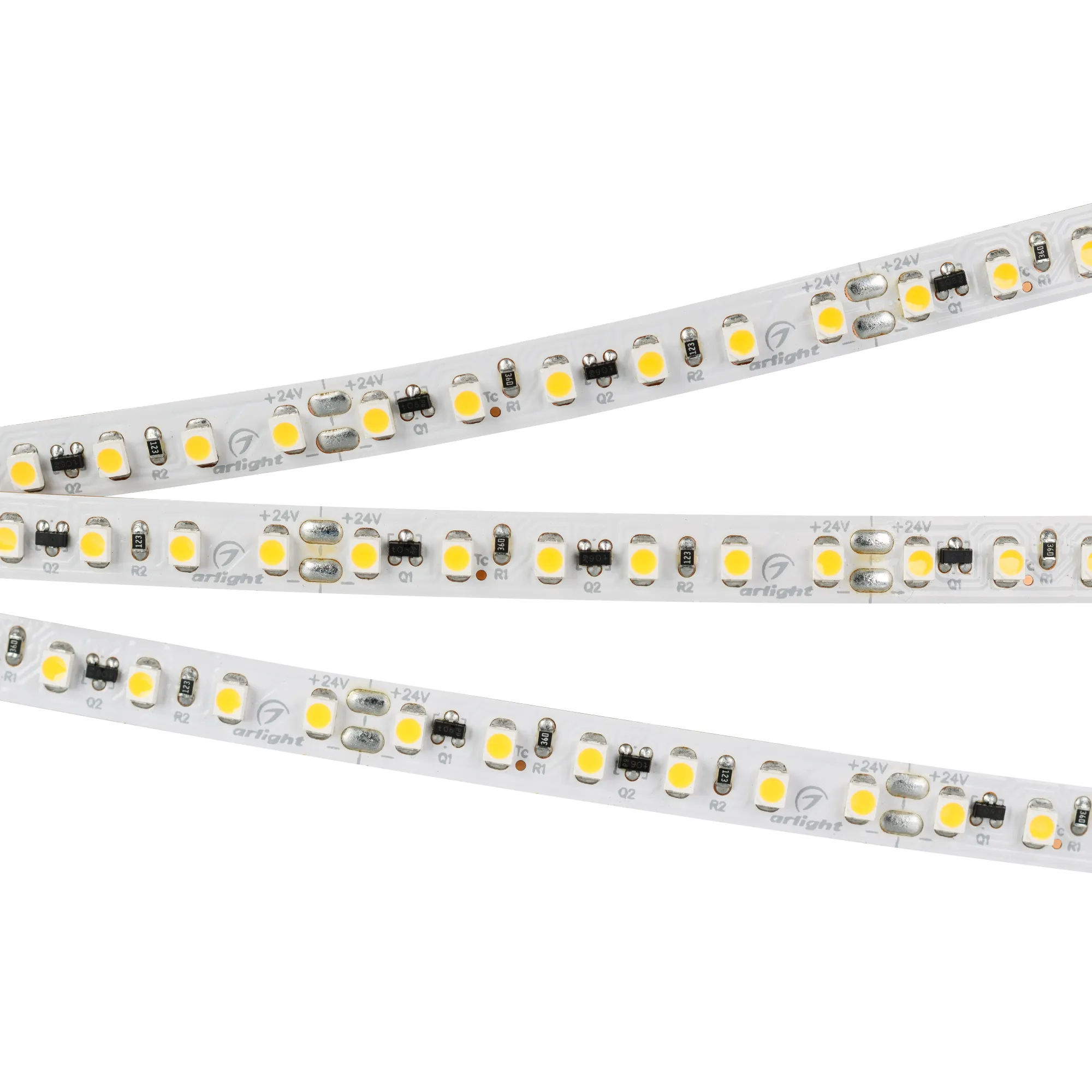 Лента светодиодная RT-10000 24V Warm3000 2x (3528, 120 LED/m, 10m) (Arlight, 9.6 Вт/м, IP20)
