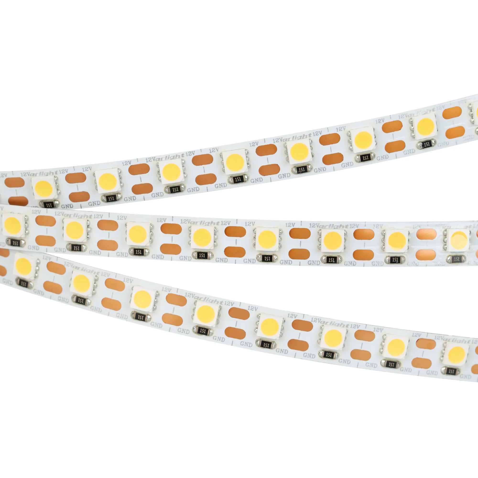 Лента светодиодная RT 2-5000 12V Cx1 Warm3000 2x (5060, 360 LED, LUX) (Arlight, 15.6 Вт/м, IP20)